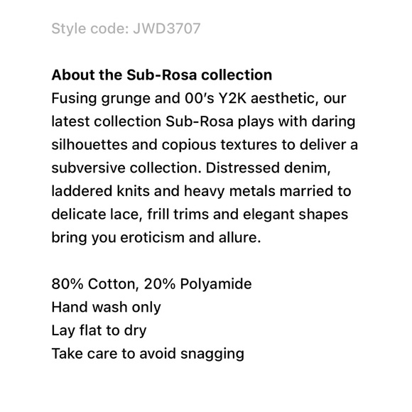 Jaded London Zion Mini Dress Lace Up Corset Mesh Denim UK 10 US 6 SMALL - Picture 10 of 12